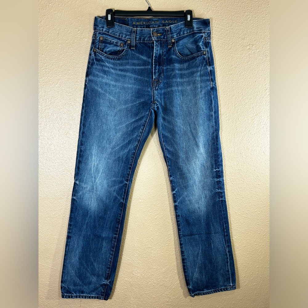 American Eagle Men's Jeans Size 30x32 Original Straight Dark Wash Denim Blue